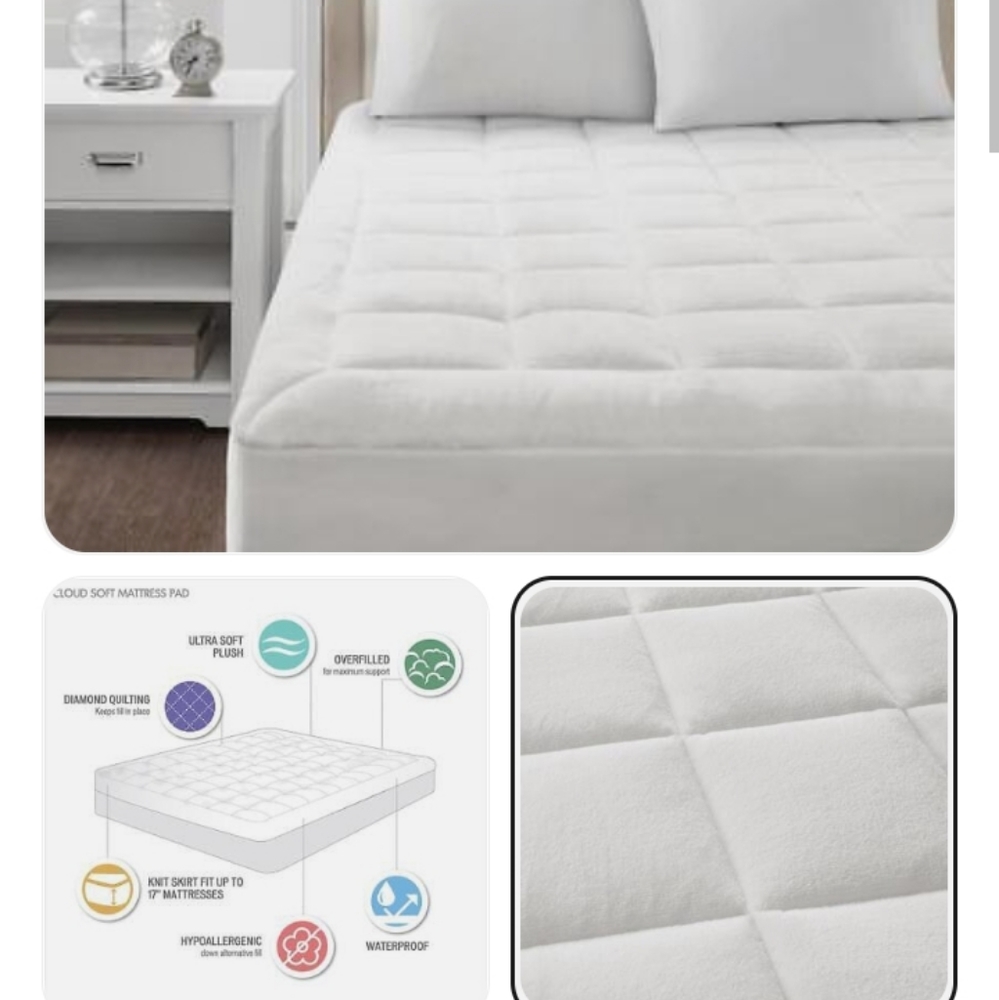 MADISON PARK MATTRESS PAD NEW SIZE TWIN $25